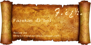 Fazekas Ábel névjegykártya